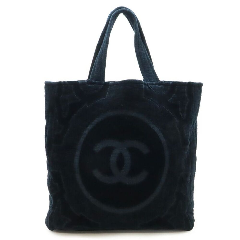 Chanel Coco Mark Beach Tote Bag Black